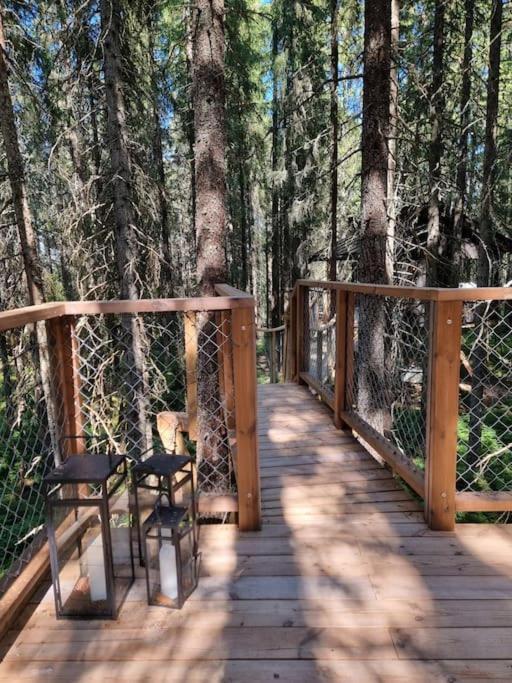 Treetop Ekne - Hytte I Skogen Med Hengebru Hotel Levanger Kültér fotó