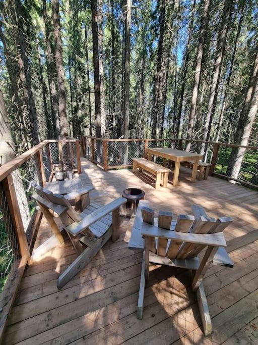 Treetop Ekne - Hytte I Skogen Med Hengebru Hotel Levanger Kültér fotó