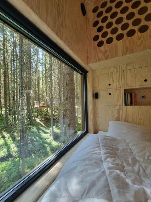 Treetop Ekne - Hytte I Skogen Med Hengebru Hotel Levanger Kültér fotó